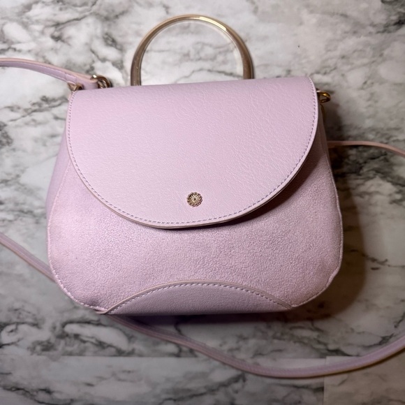 LC Lauren Conrad Handbags - LC Lauren Conrad lilac Dacre Ring Crossbody Bag Vegan Leather Gold Hardware